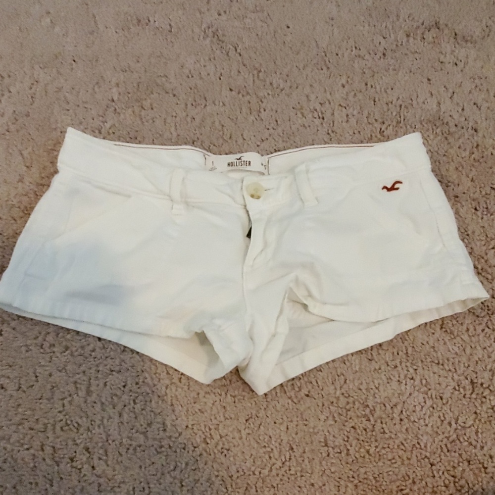 Hollister white shorts